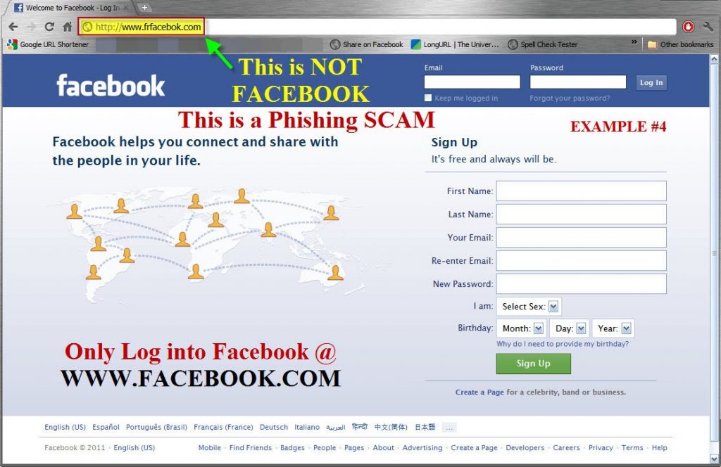 facebook website Spoofing