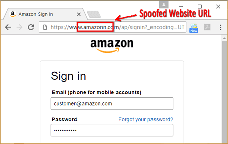amazon website Spoofing